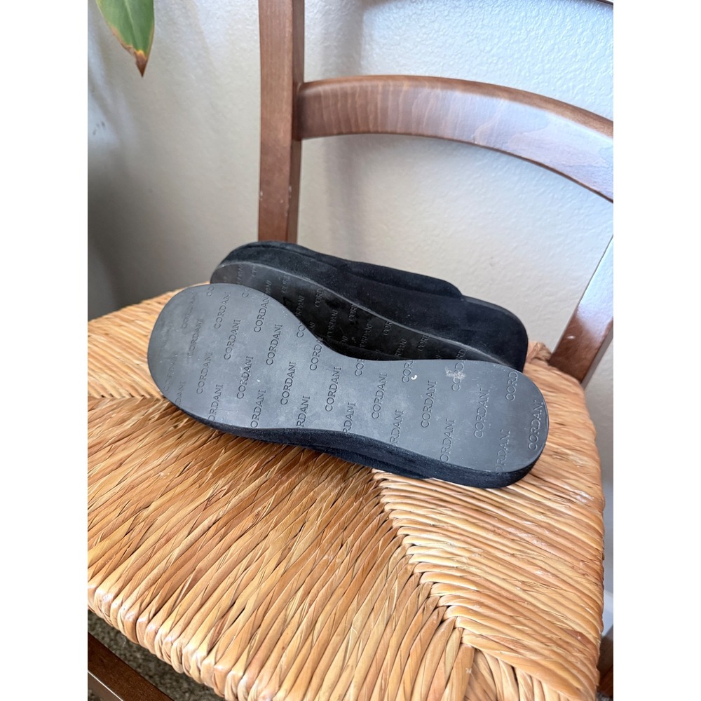 Cordani Black Suede Platform Mules Clogs Made in Italy Women's Size 40 US 9-9.5 - Picture 6 of 8